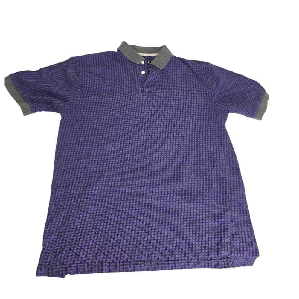 Fore Mens‎ Golf Polo Shirt Size Large Short Sleeve Geometric Cotton USA Made